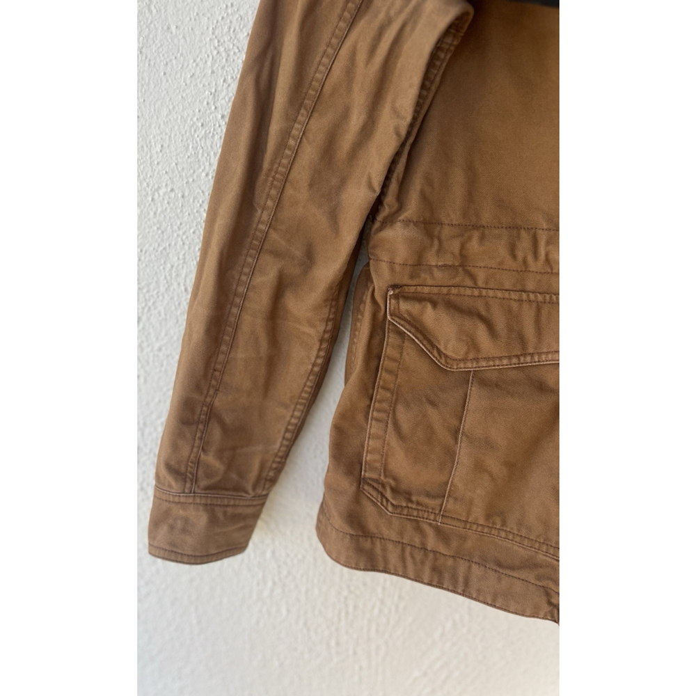 Patagonia Prairie Dawn Jacket Women’s Brown Hooded Organic Cotton Barn Chore - Picture 2 of 14